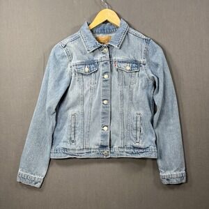 Levi's Jean Jacket Youth Sz XL(13-15) Med Blue Trucker American Classic Denim
